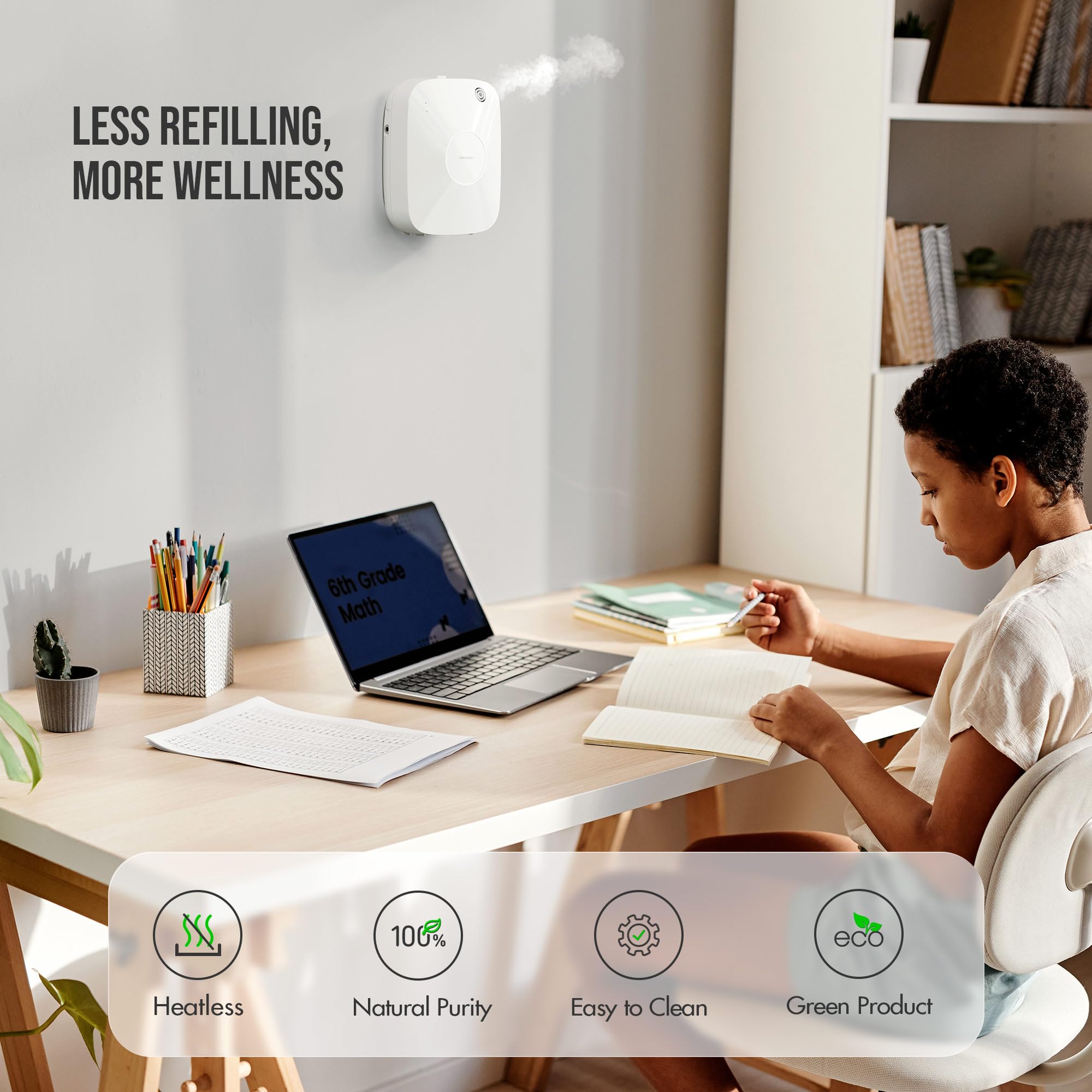 Airversa diffusion rapide et silencieuse pour une atmosphère discrète.