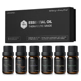 Airversa ensemble de 6 huiles essentielles, flacons de 10 ml, diffusion aromatique dans votre espace de vie