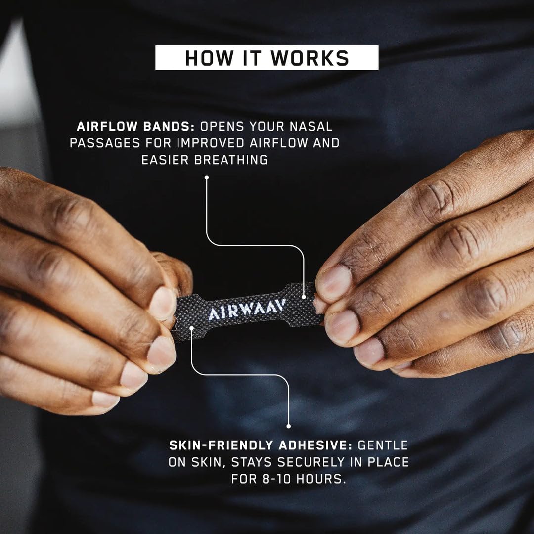 Bandes nasales AIRWAAV – adhérence ferme pour un port nocturne fiable