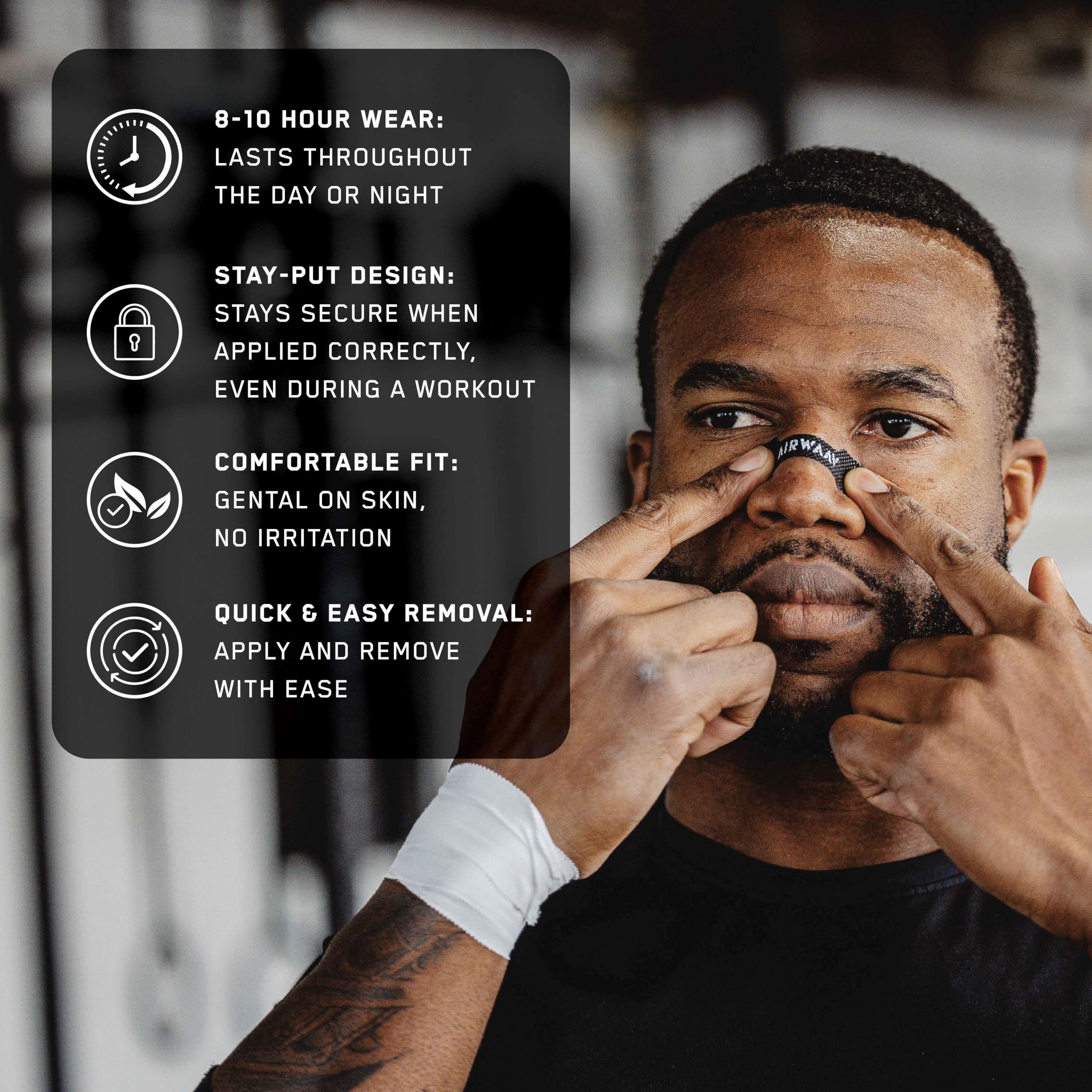 AirWAAV Nasal Strips – confort léger et retrait sans irritation.