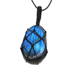 AITELEI collier labradorite pierre brillante protège l’aura et énergie naturelle