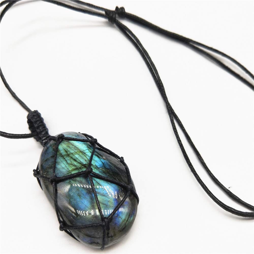AITELEI pendentif labradorite vue face élégante pour toutes occasions