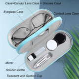 Boîte lentilles double-face AITIME avec bouteille de solution pratique en voyage.
