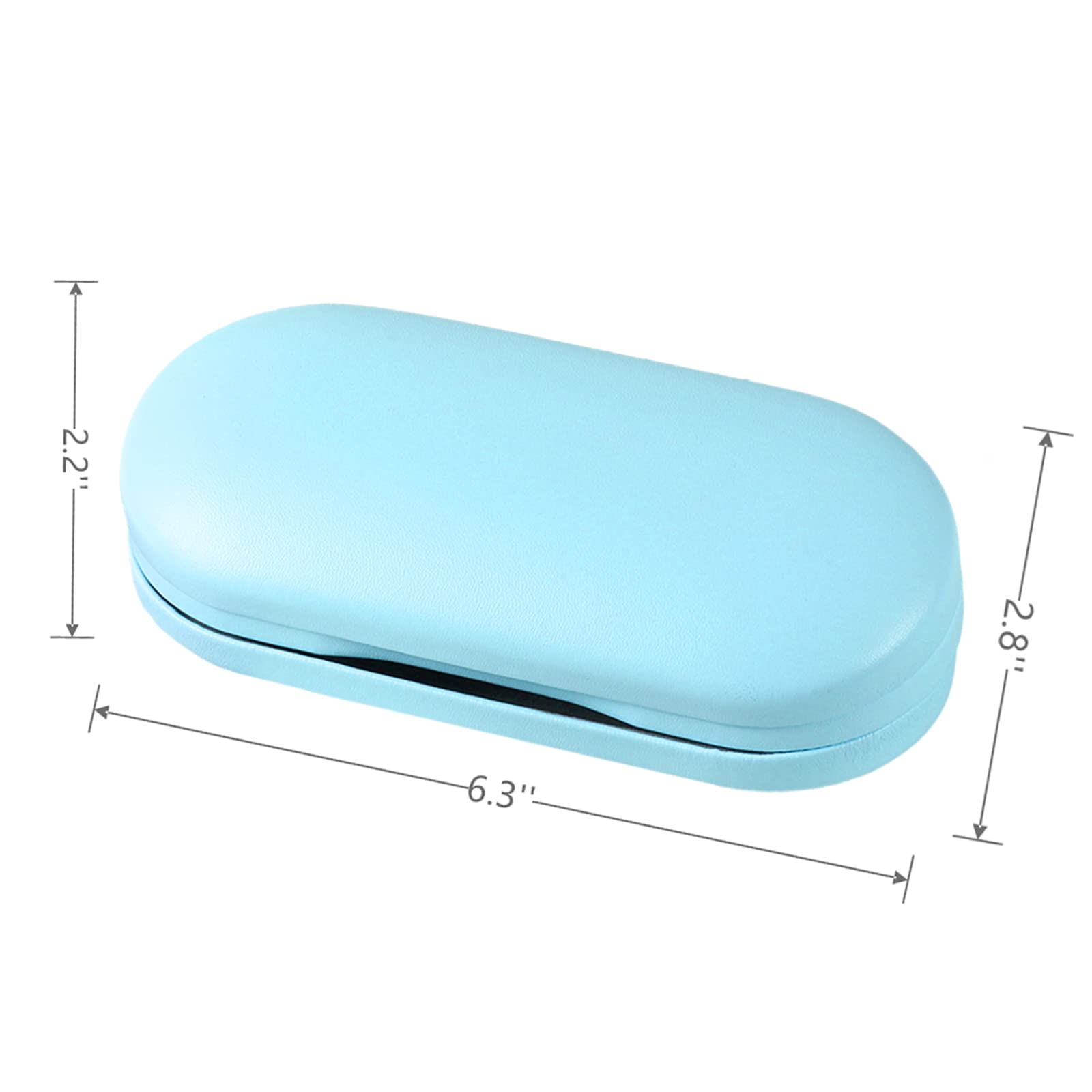 Ensemble portable AITIME marbré pour lunettes et lentilles en déplacement.