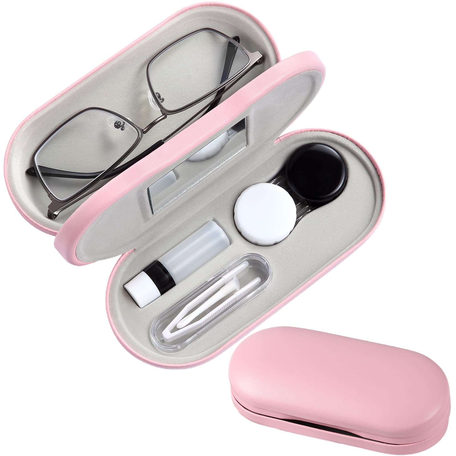 AITIME étui lentilles marbré double-face, pratique en voyage