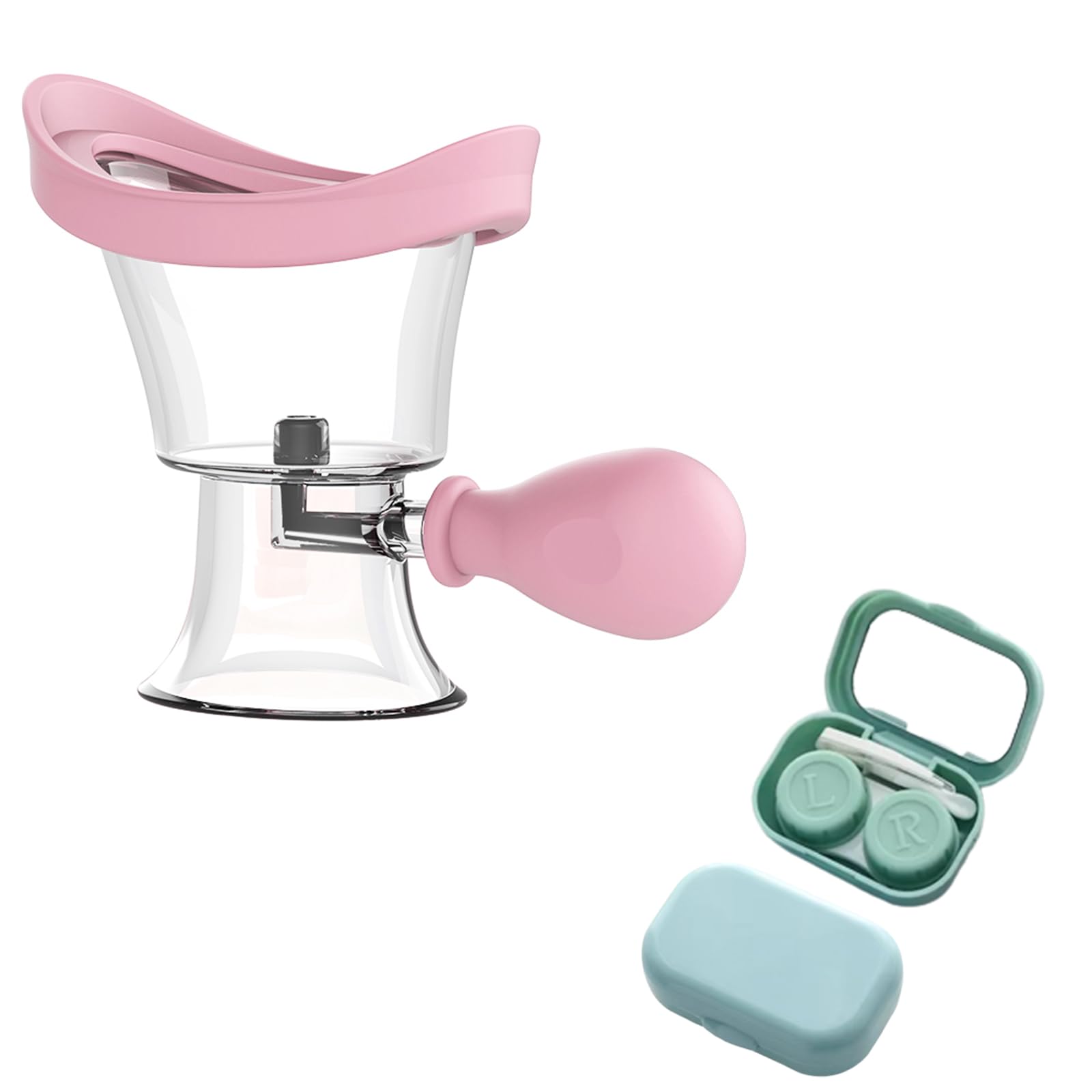 AITIME set etui lentilles rose, accessoire pratique