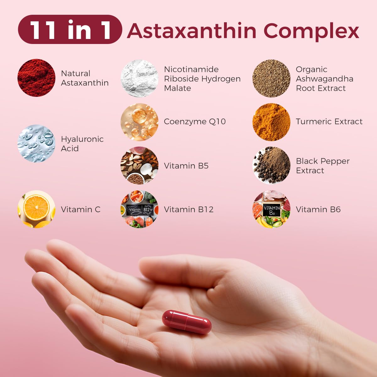 AiVital Astaxanthin: extrait Haematococcus pluvialis pour une forte capacité antioxydante