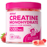 AiVital Gomme Créatine pour Femmes — bouteille ouverte, pratique pour l’entraînement.