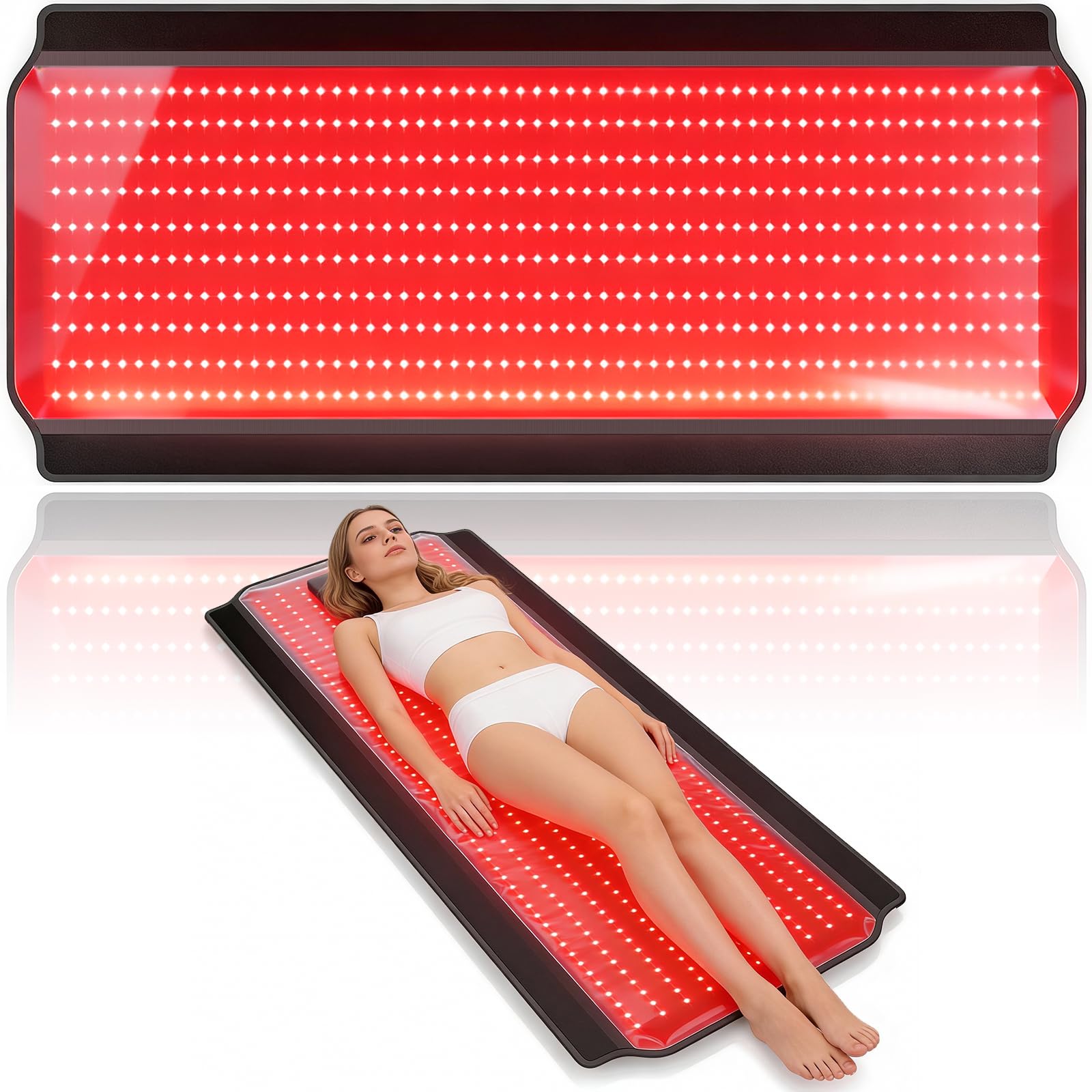 AIWOXING Tapis lumière rouge pour corps entier, couverture complète pour séances à domicile.