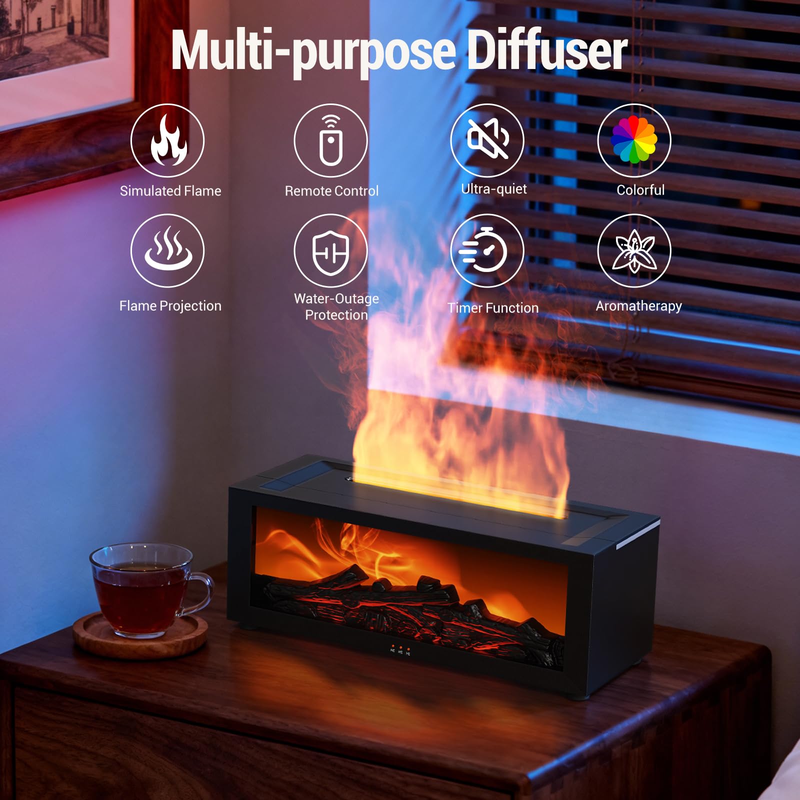 Aixiqee diffuseur ultrasonique silencieux, parfait pour chambre calme.