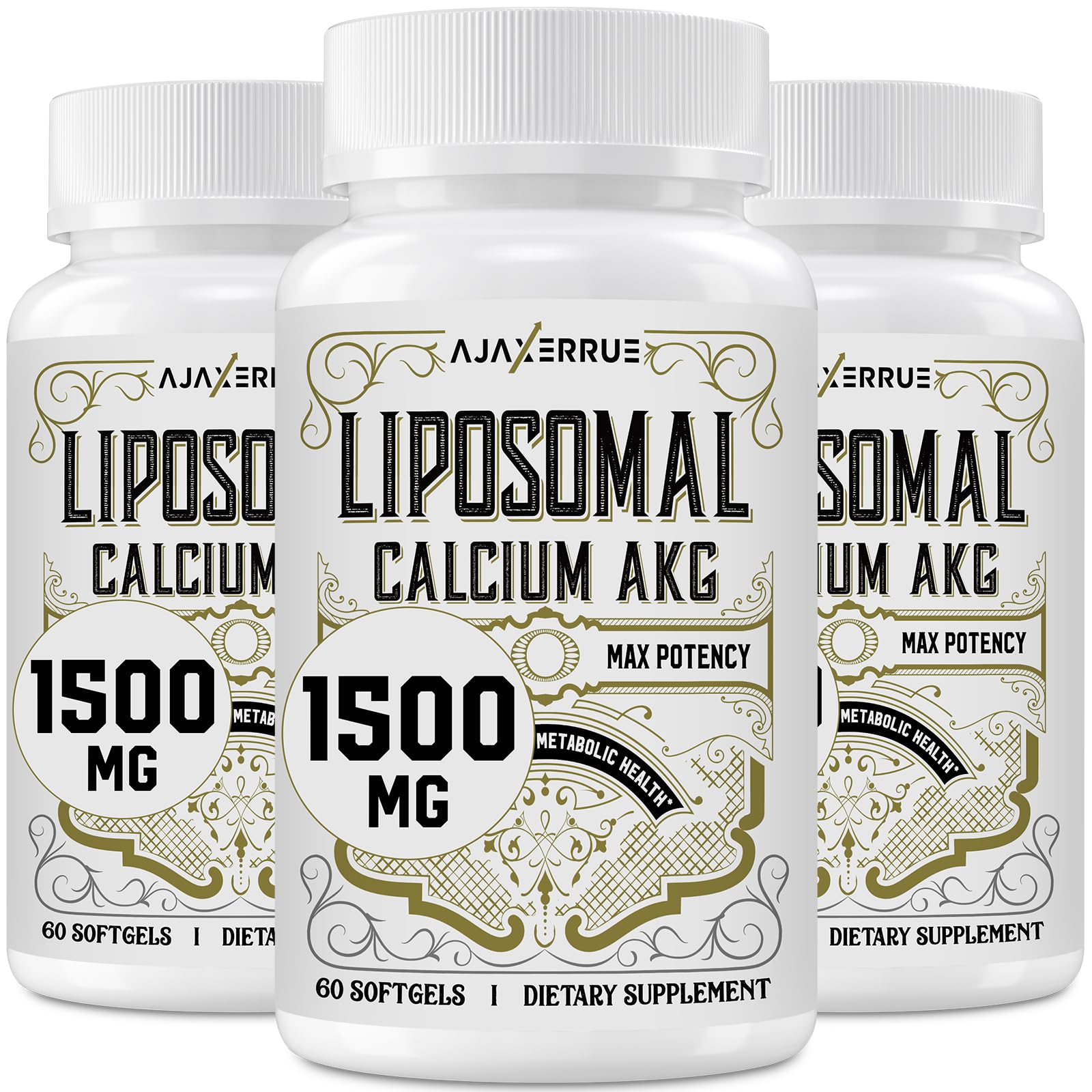 AJAXERRUE Liposomal Calcium AKG : flacon pratique pour énergie quotidienne