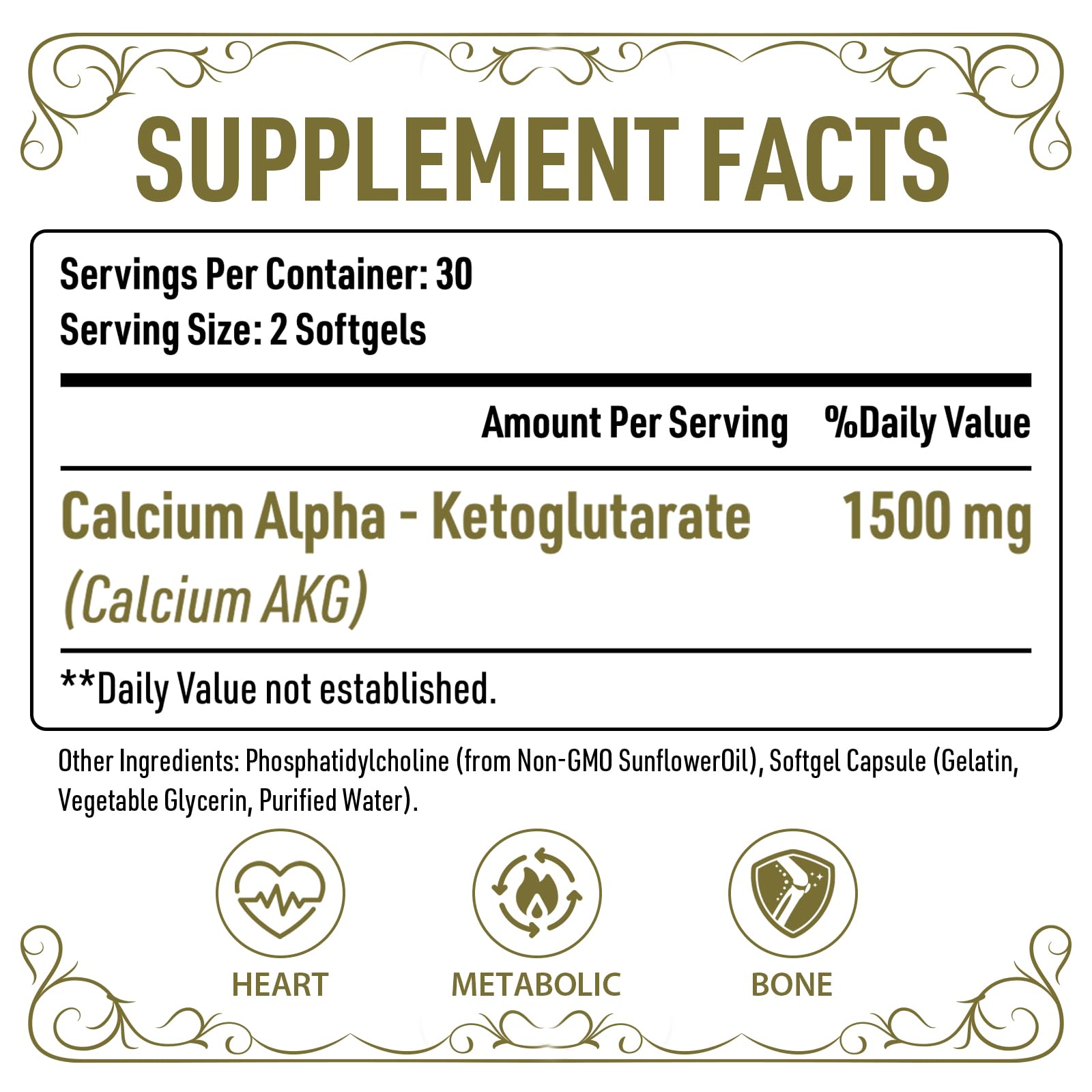 AJAXERRUE Capsules Liposomales CA AKG, flacon en gros plan, meilleure absorption possible.