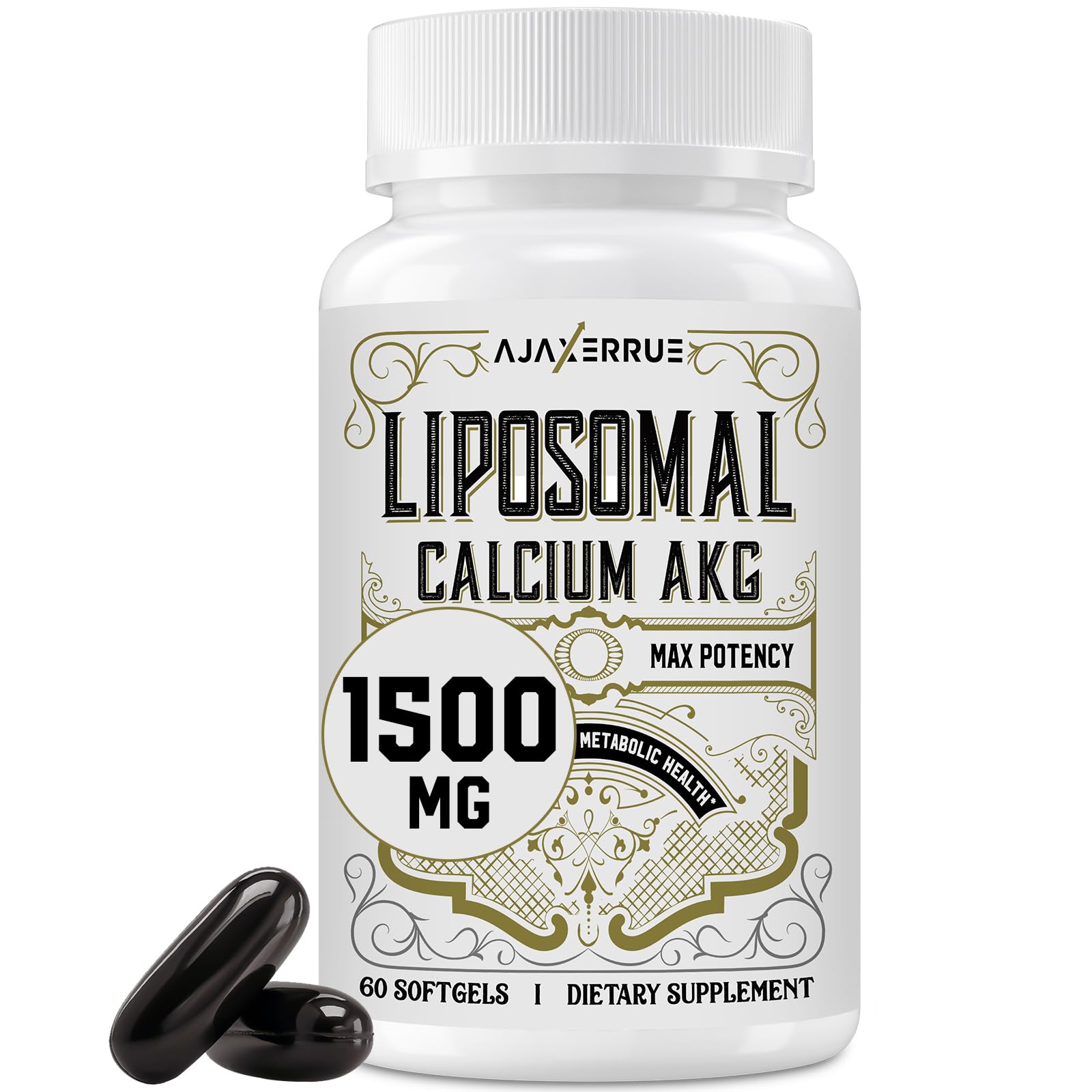 Ajaxerrue liposomale calcium-akg-bouteille: soutien énergétique et absorption améliorée.