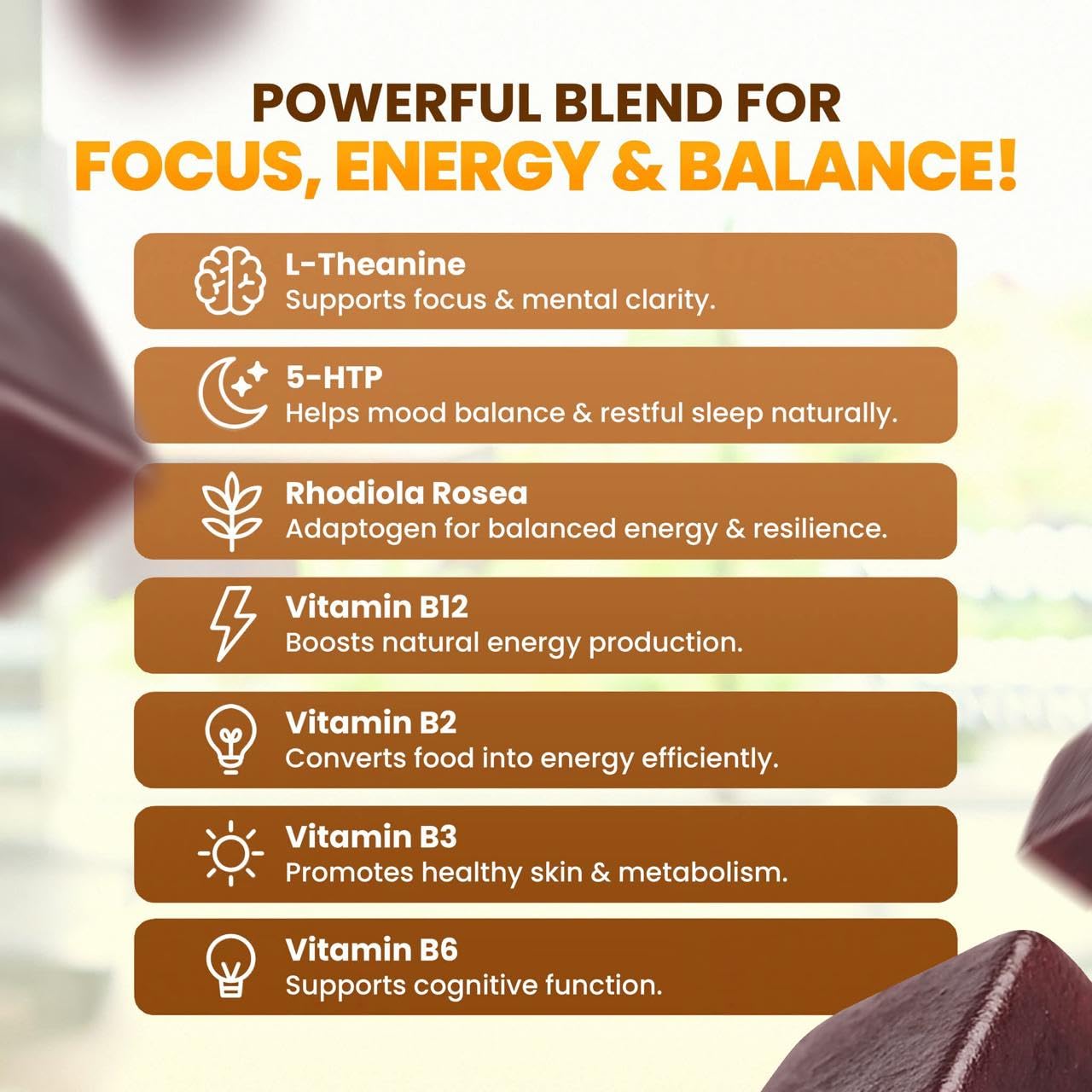 Gommes AJÉVIO L‑théanine et vitamines, équilibre mental et focus