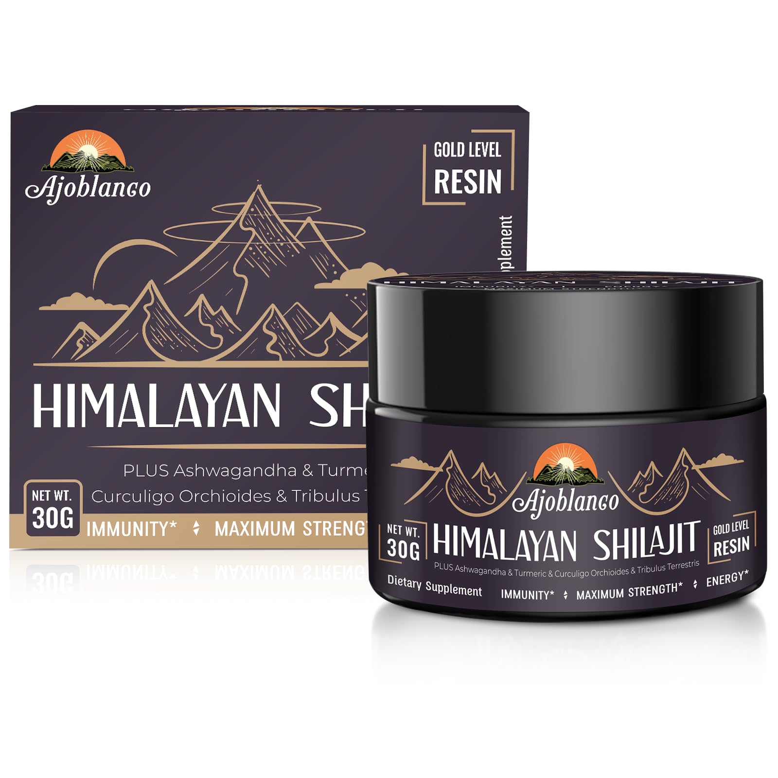 Accessoires doseurs pour mesurer facilement la résine Shilajit Ajoblanco.