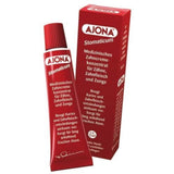 Dentifrice Ajona Stomaticum en tube de 25 ml pour une bouche fraîche au quotidien.