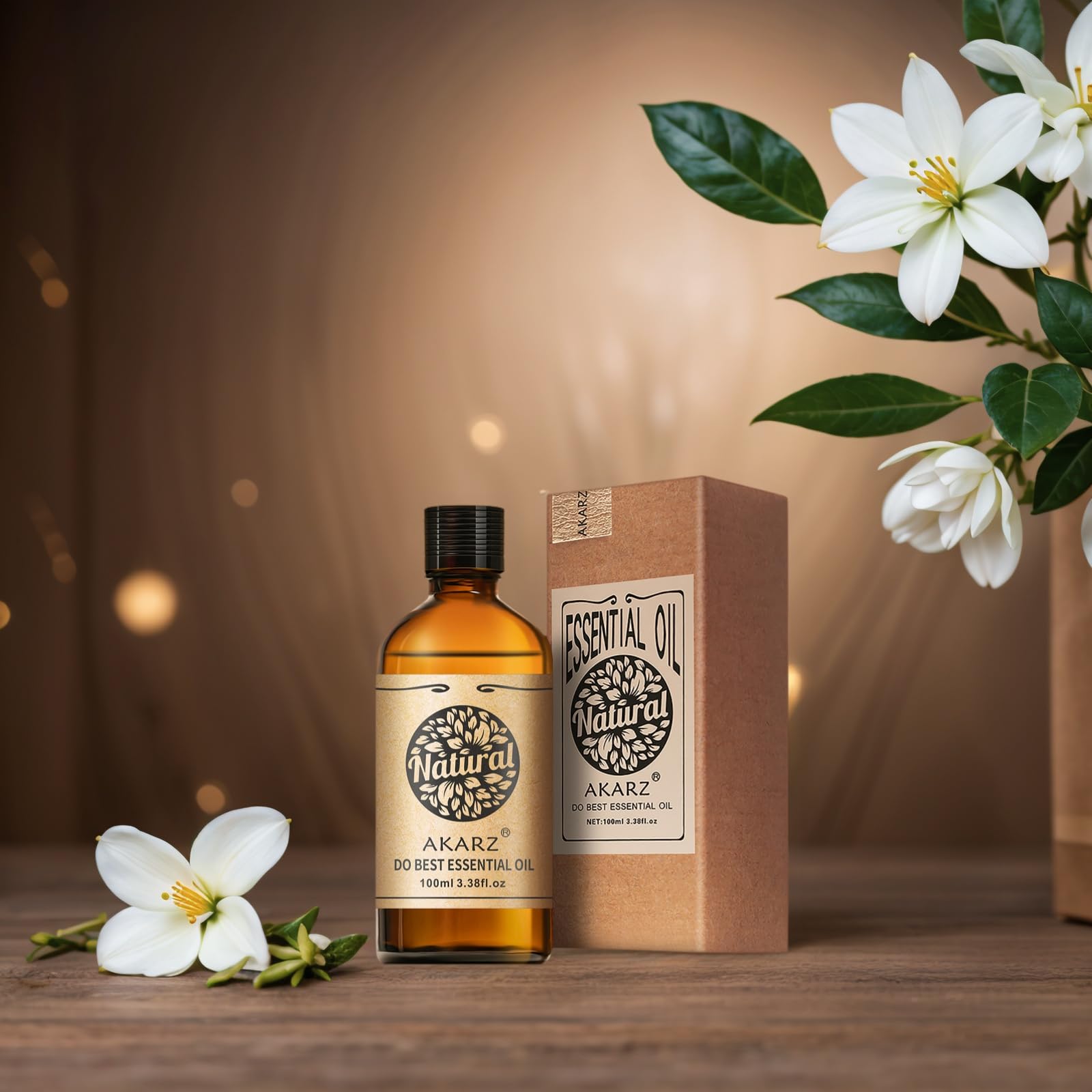 AKARZ huile essentielle genévrier – bougies DIY avec profondeur boisée.