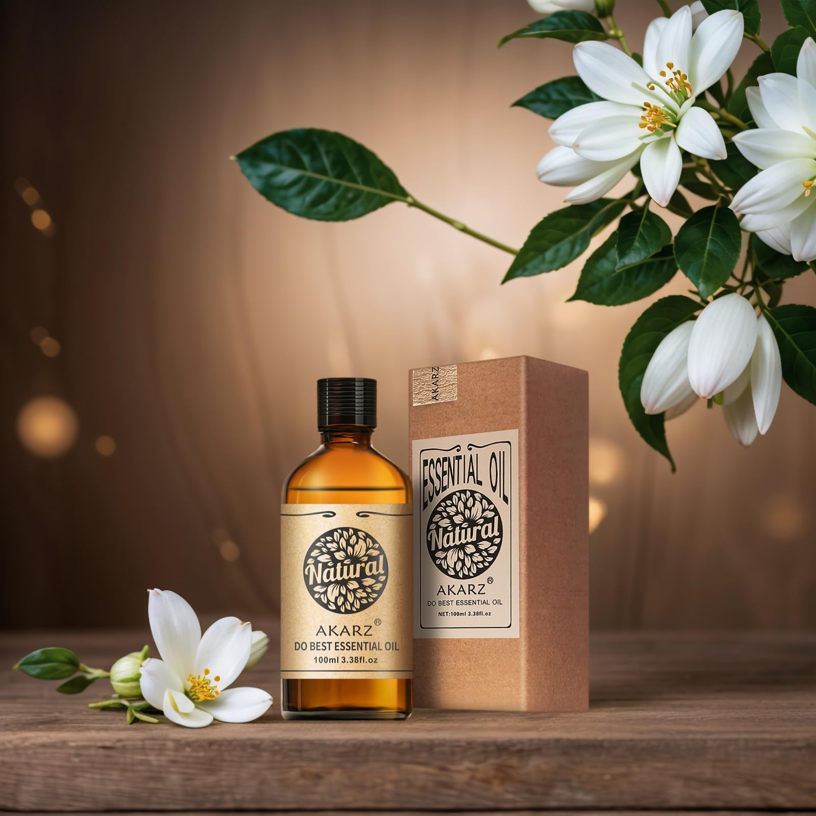 AKARZ soin peau et corps avec huile de jasmin pour routines naturelles.