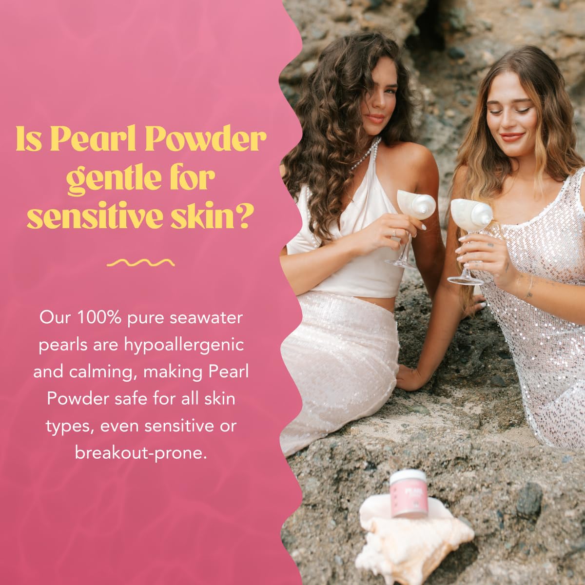 Akasha Superfoods Poudre de perles dans eau, apport discret en minéraux.