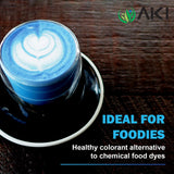 AKI ORGANIC E18 spiruline bleue dans yaourt végétal pour une couleur subtile.