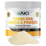 AKI ORGANIC Omega-3 DHA en poudre microalgues, intégration facile dans les smoothies quotidiens