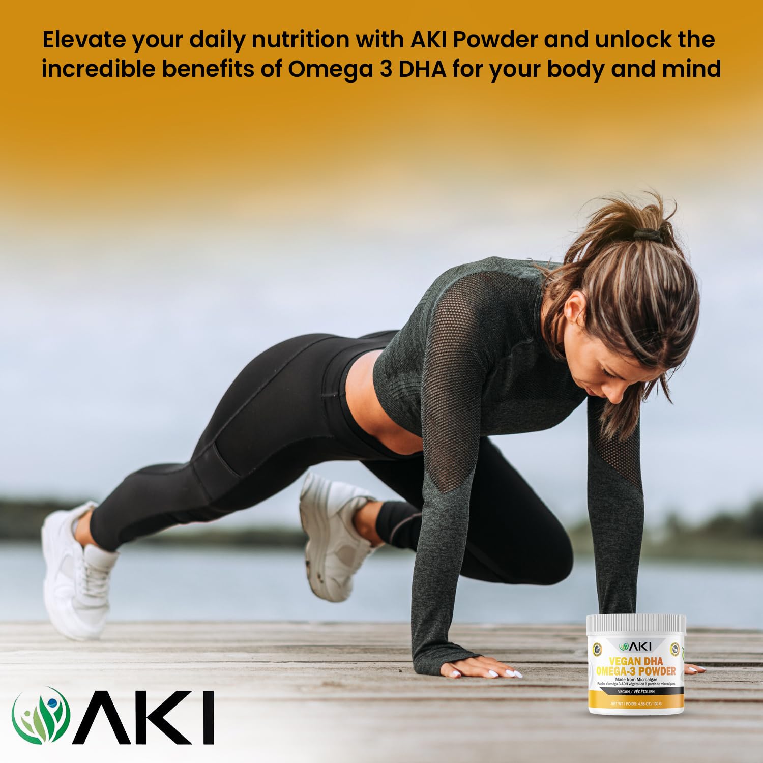 AKI ORGANIC Omega-3 vegan et non-OGM, option durable et éthique