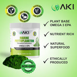 AKI ORGANIC Bol petit-déjeuner avec poudre phytoplancton, protéines végétales.