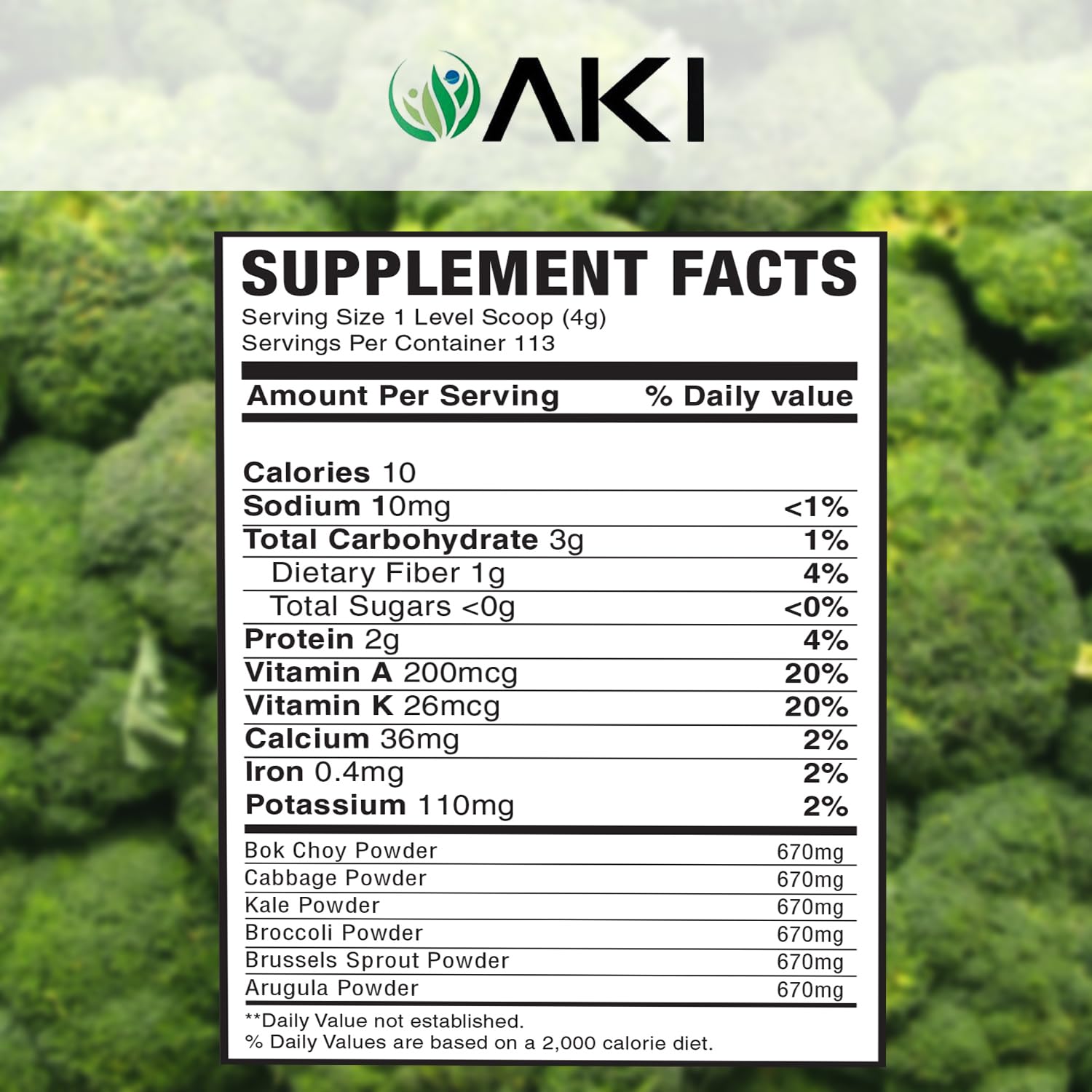 AKI ORGANIC Yaourt poudre vert: parfait dans yaourt et céréales