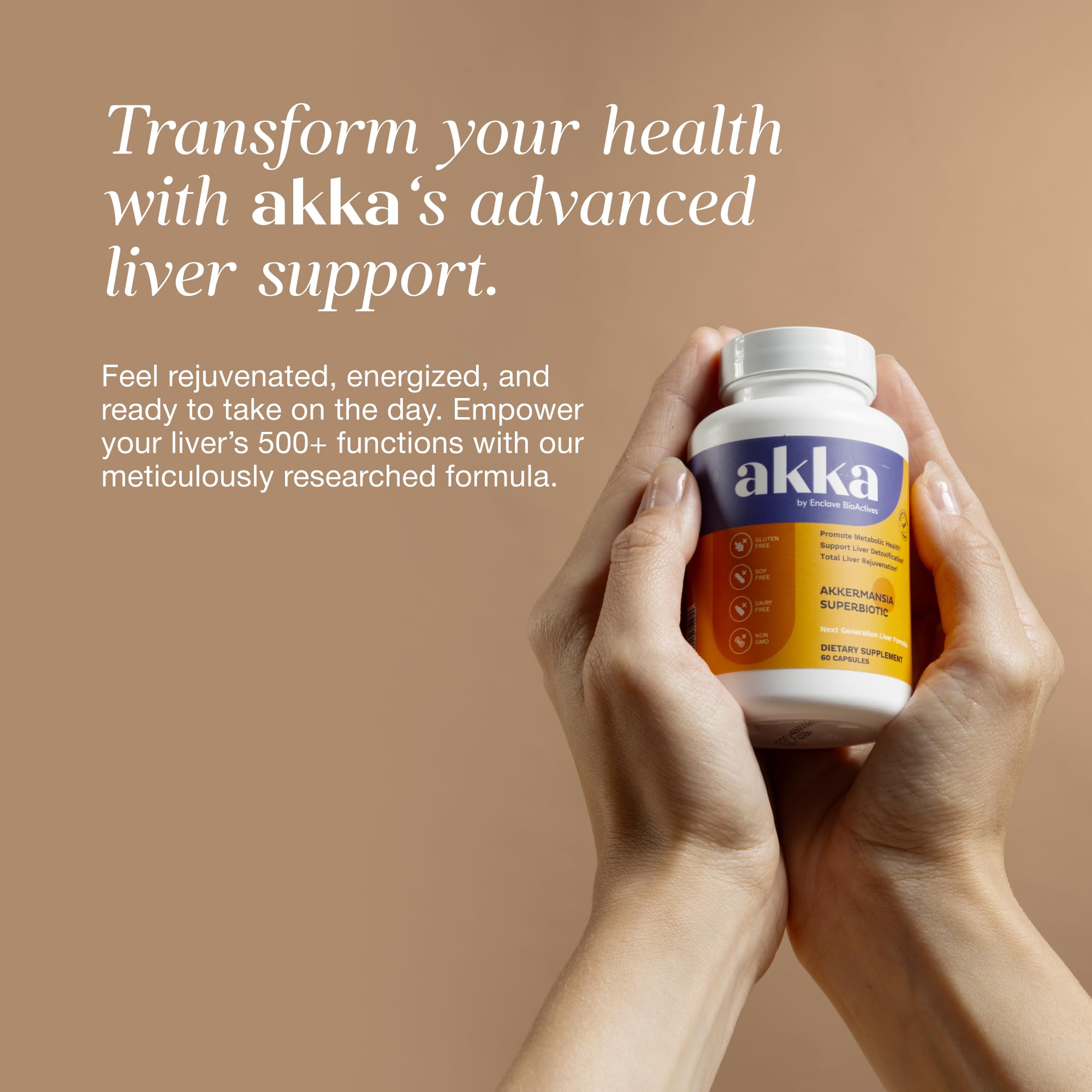 AKKA Premium Liver Cleanse – close-up sur les capsules facilitant le dosage.