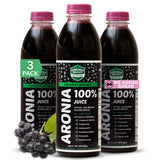 Akronia Valley – bouteille de jus d'aronia pur et riche en antioxydants.