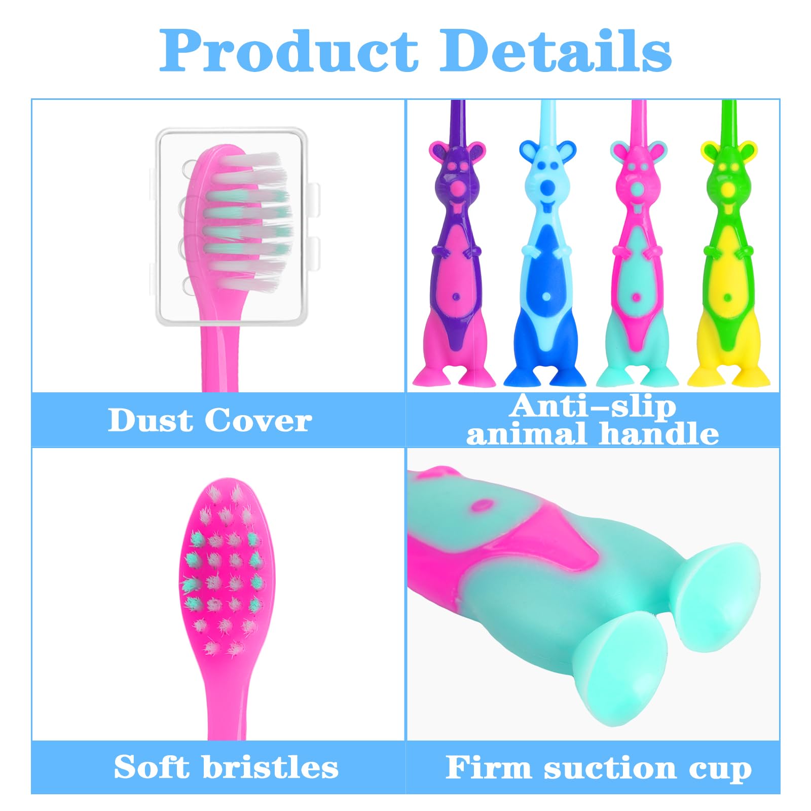 Brosse Akulgaci pour enfant, poils doux, soin des gencives sensibles.