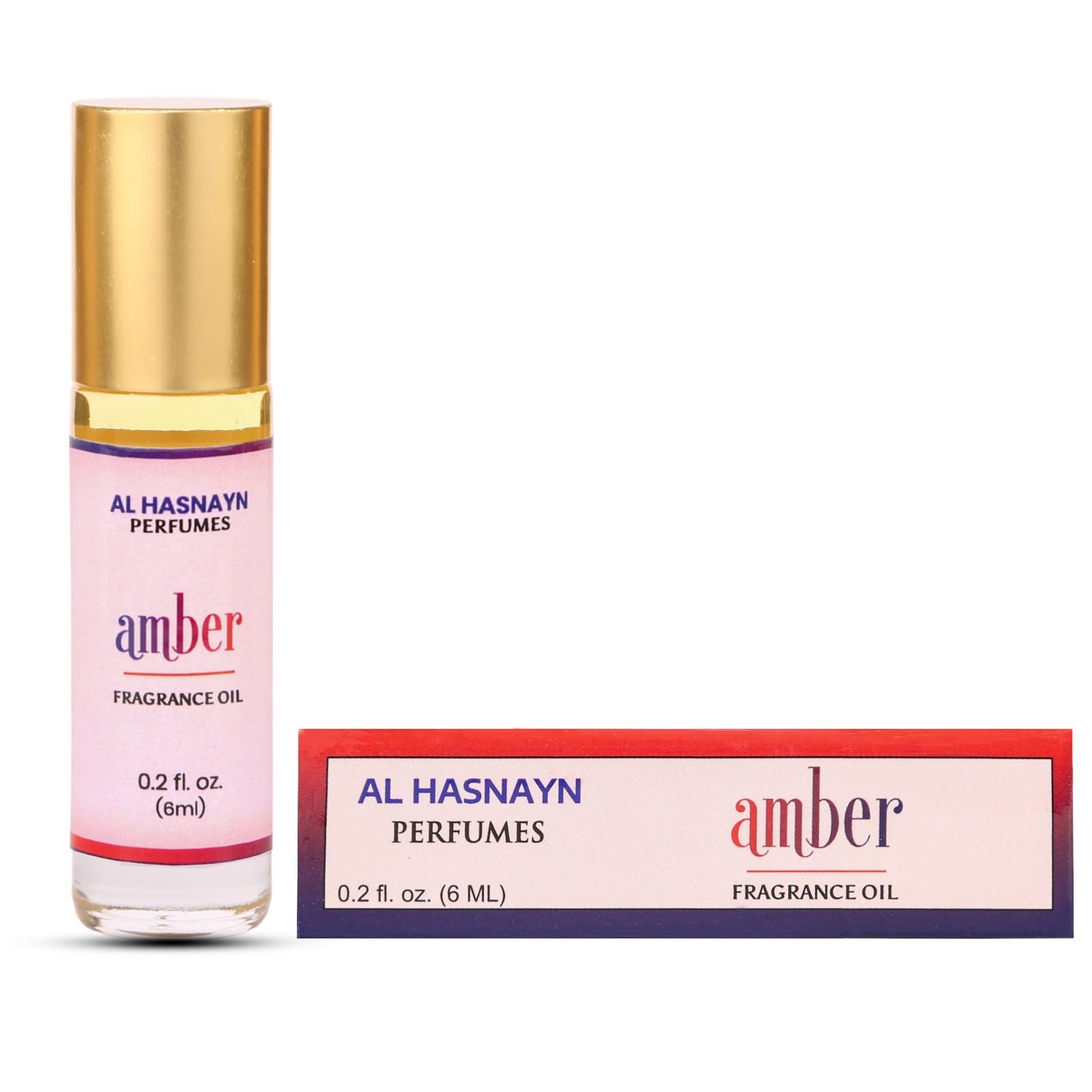 AL HASNAYN Amber Roll-On – Huile parfumée de qualité supérieure pour expérience sensorielle.