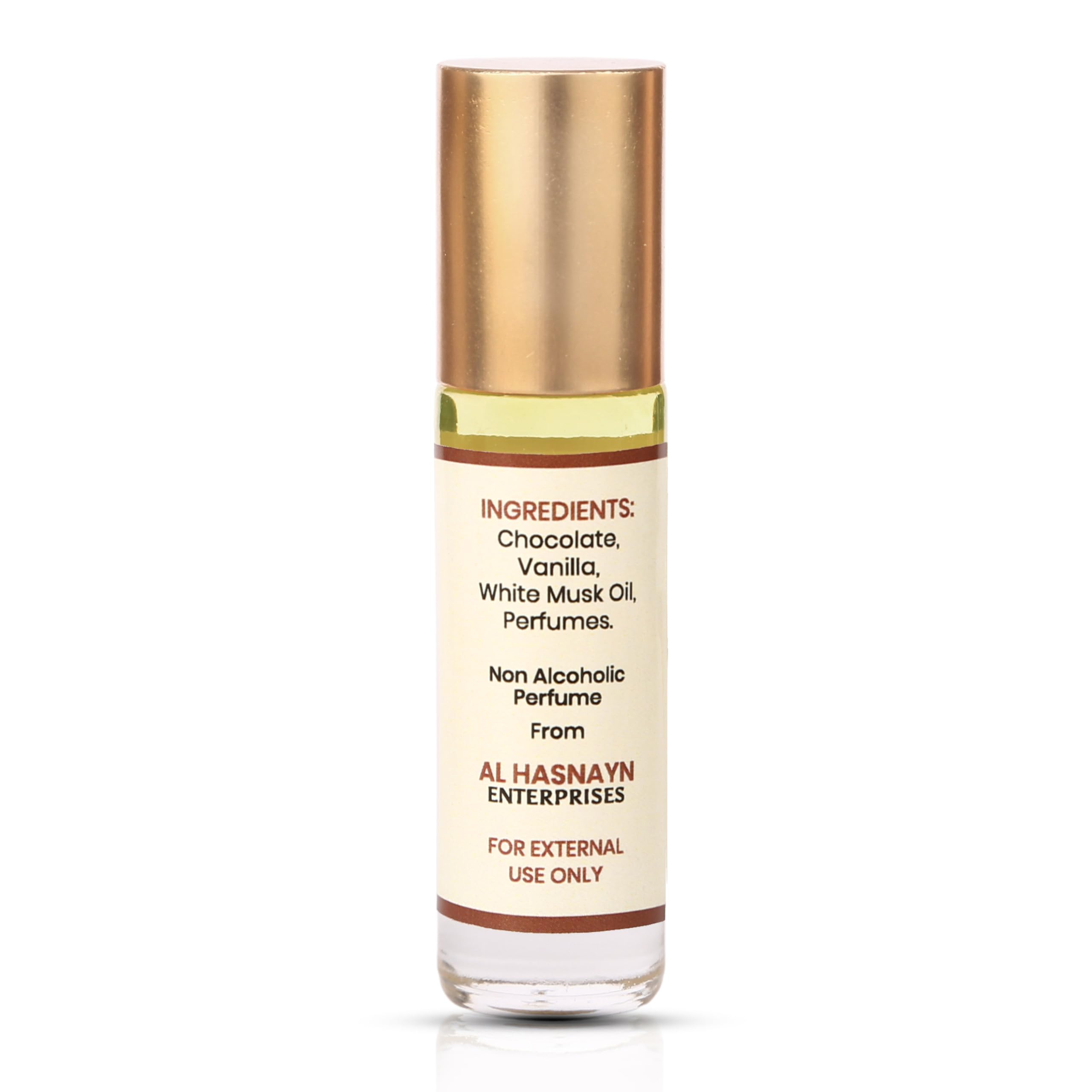 AL HASNAYN Chocolat Musqué Roll-On Idée Cadeau, offre élégante et subtile.