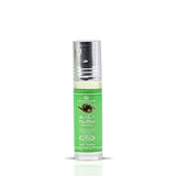 Al-Rehab Choco Musk Pistachio – bouteille roll-on compacte prête pour l'application.