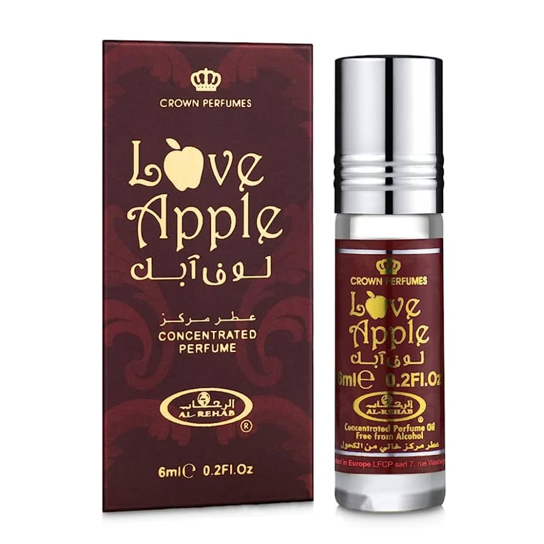 Flacon Love Apple d Al-Rehab, parfum huile premium, élégant et facile à appliquer