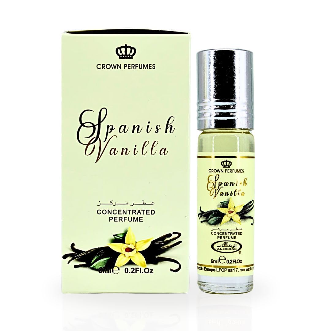 Al-Rehab Vanille Espagnole: bouteille 6 ml, parfum durable et discret