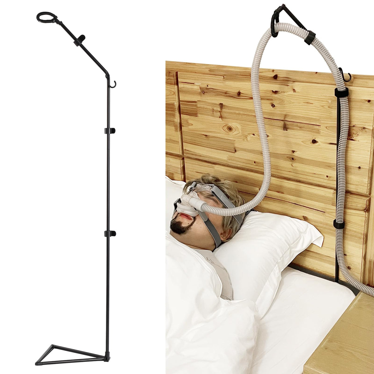 ALADUSA base triangle stable pour tuyau CPAP, positionnement sûr.