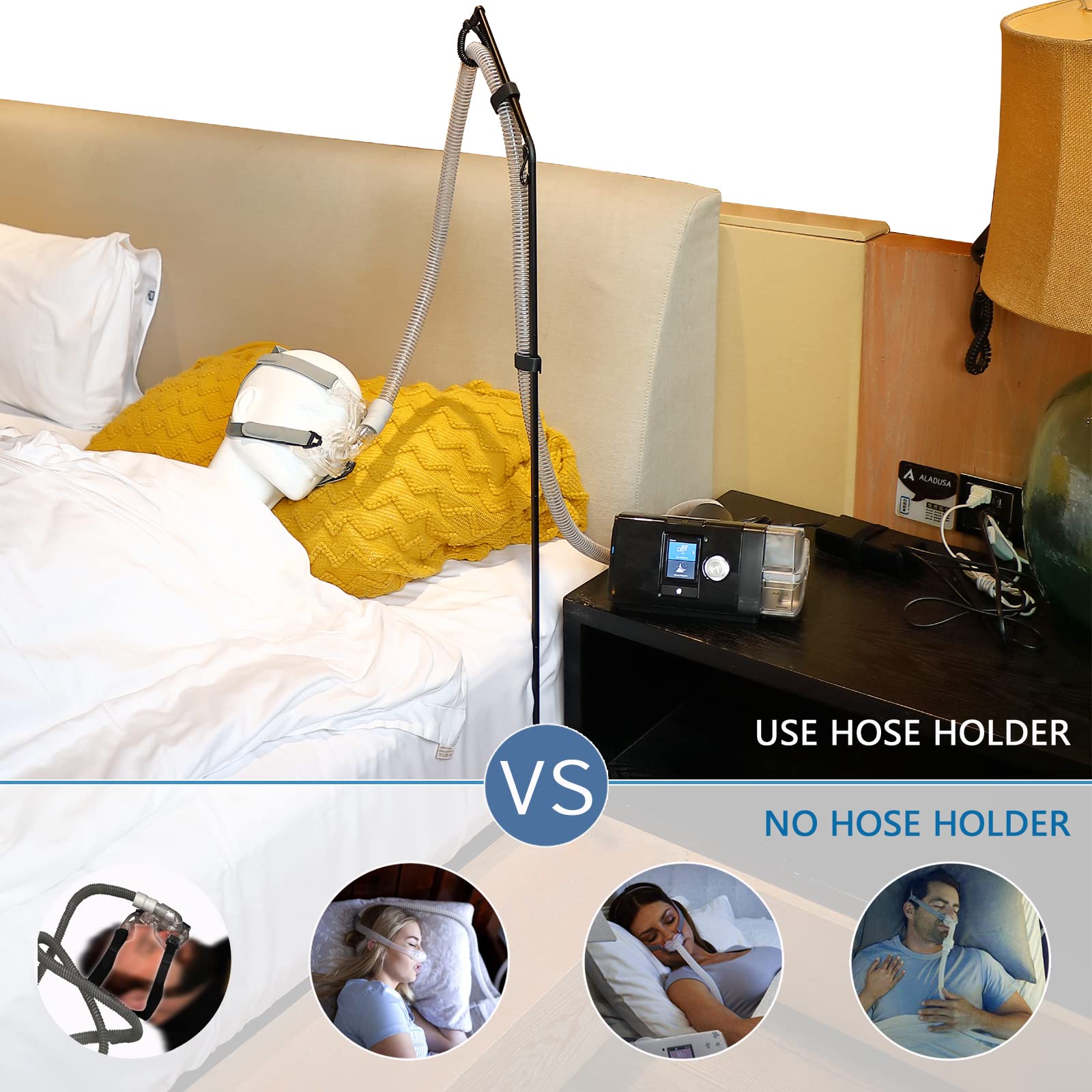 ALADUSA compatible avec tuyaux CPAP, BiPAP et APAP.