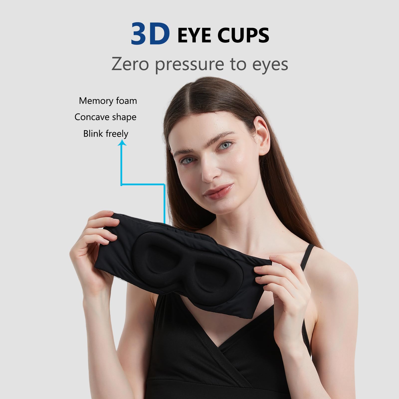 ALASKA BEAR coussins-yeux-3d-confort évite le frottement des cils pendant le repos.