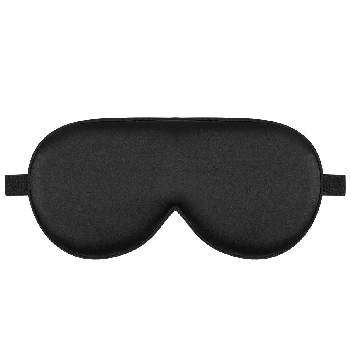 Masque ALASKA BEAR en soie mulberry noir, douceur luxueuse pour les yeux sensibles.