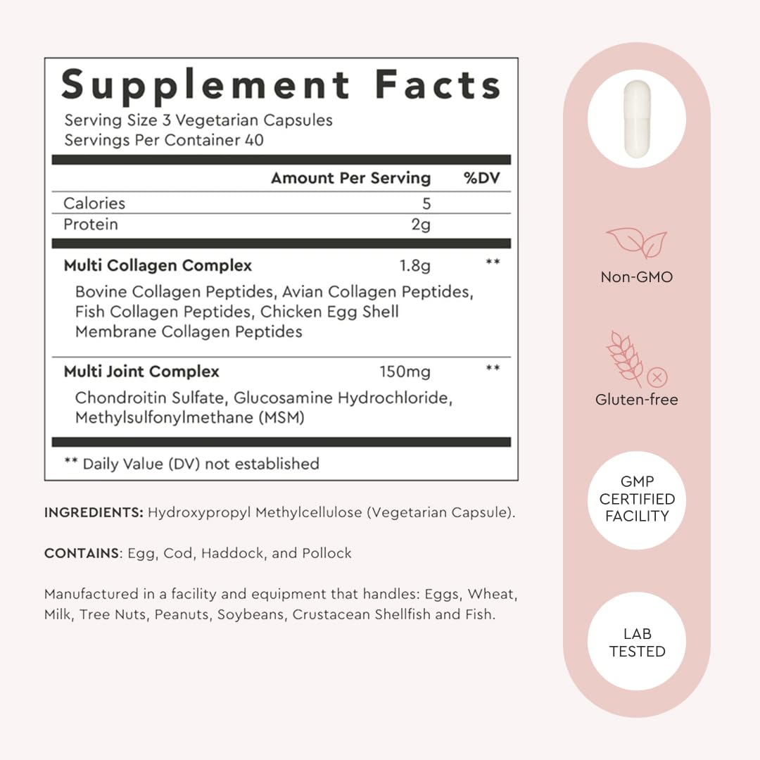 Capsules Alaya Naturals collagène marin pour peau hydratée et tendons soutenus.