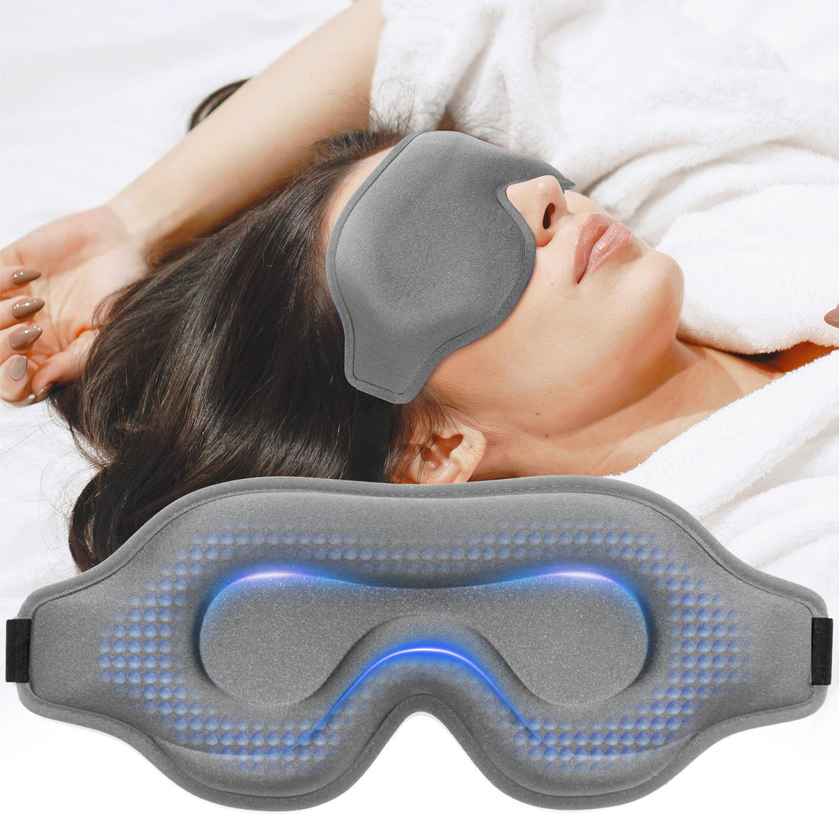 Masque yeux leste Albatross Health New England pour un confort enveloppant.