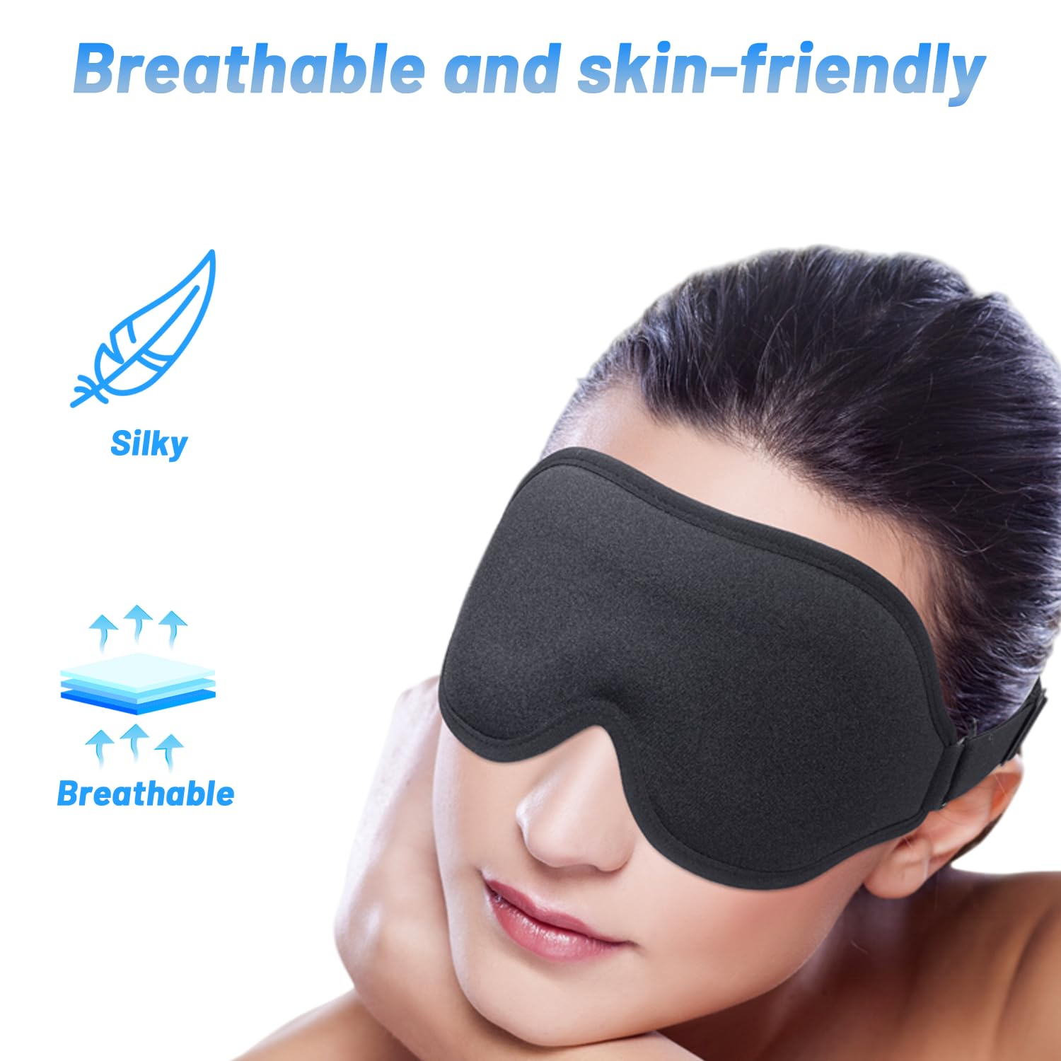 Albatross Health New England masque yeux sommeil blocage lumière 360: obscurité totale sans pression