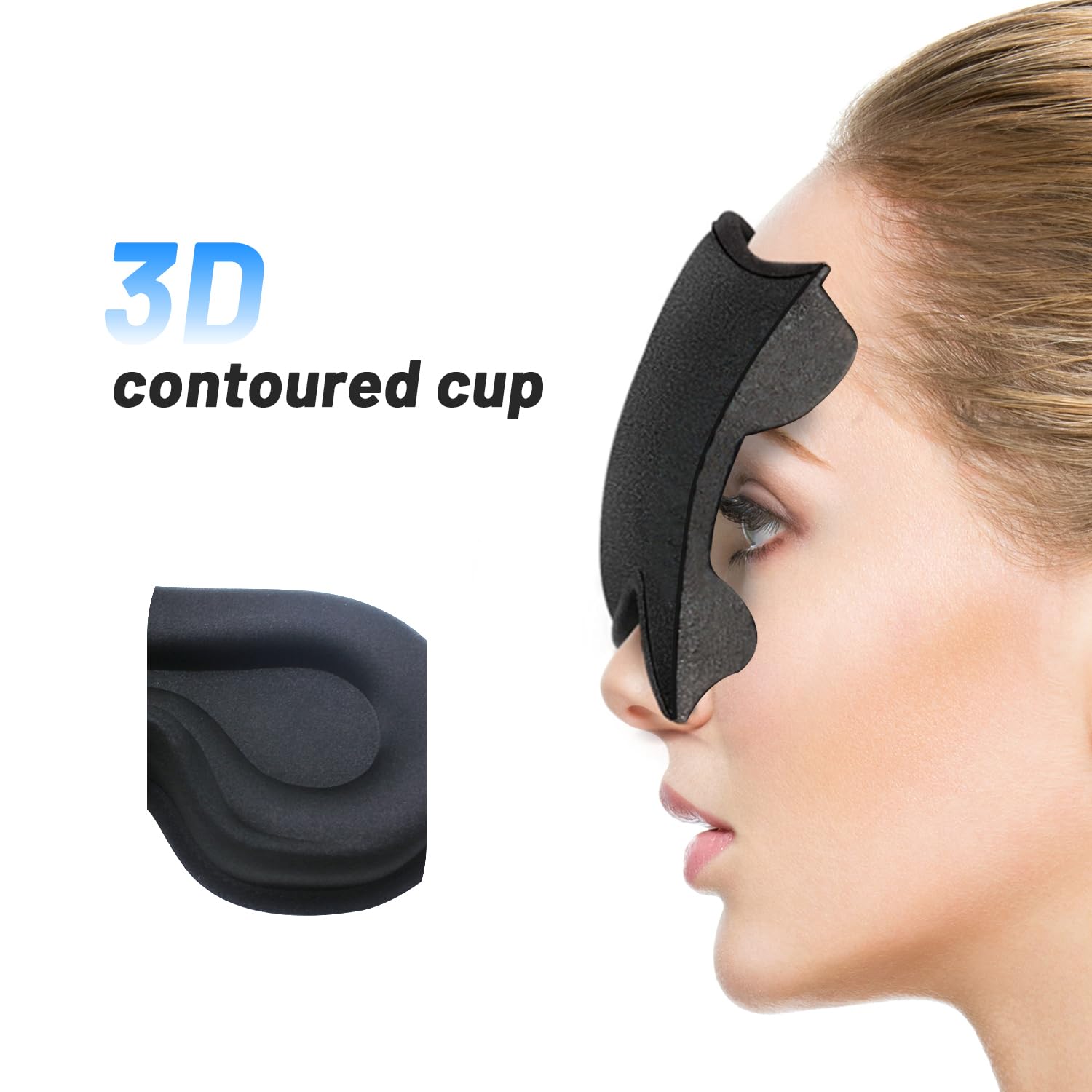 Albatross Health New England masque yeux sommeil contour 3D: ajuste autour des yeux sans compression