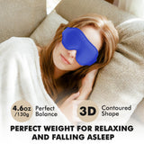 Albatross Health New England masque-sommeil lesté bleu contour-en-3d bloque lumière