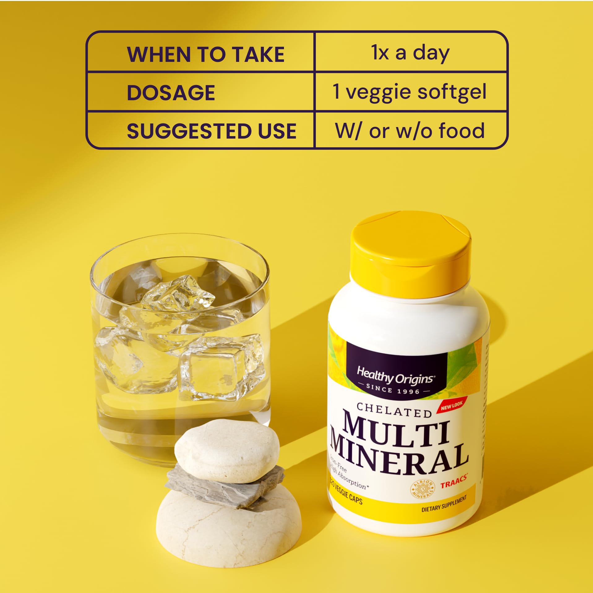 Healthy Origins Albion minéraux chelatés – preuve de savoir-faire et biodisponibilité potentielle.
