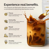 alcami-elements-ingrédients-lionmane-reishi-cordyceps: mélange adaptogène stimulant la clarté mentale.