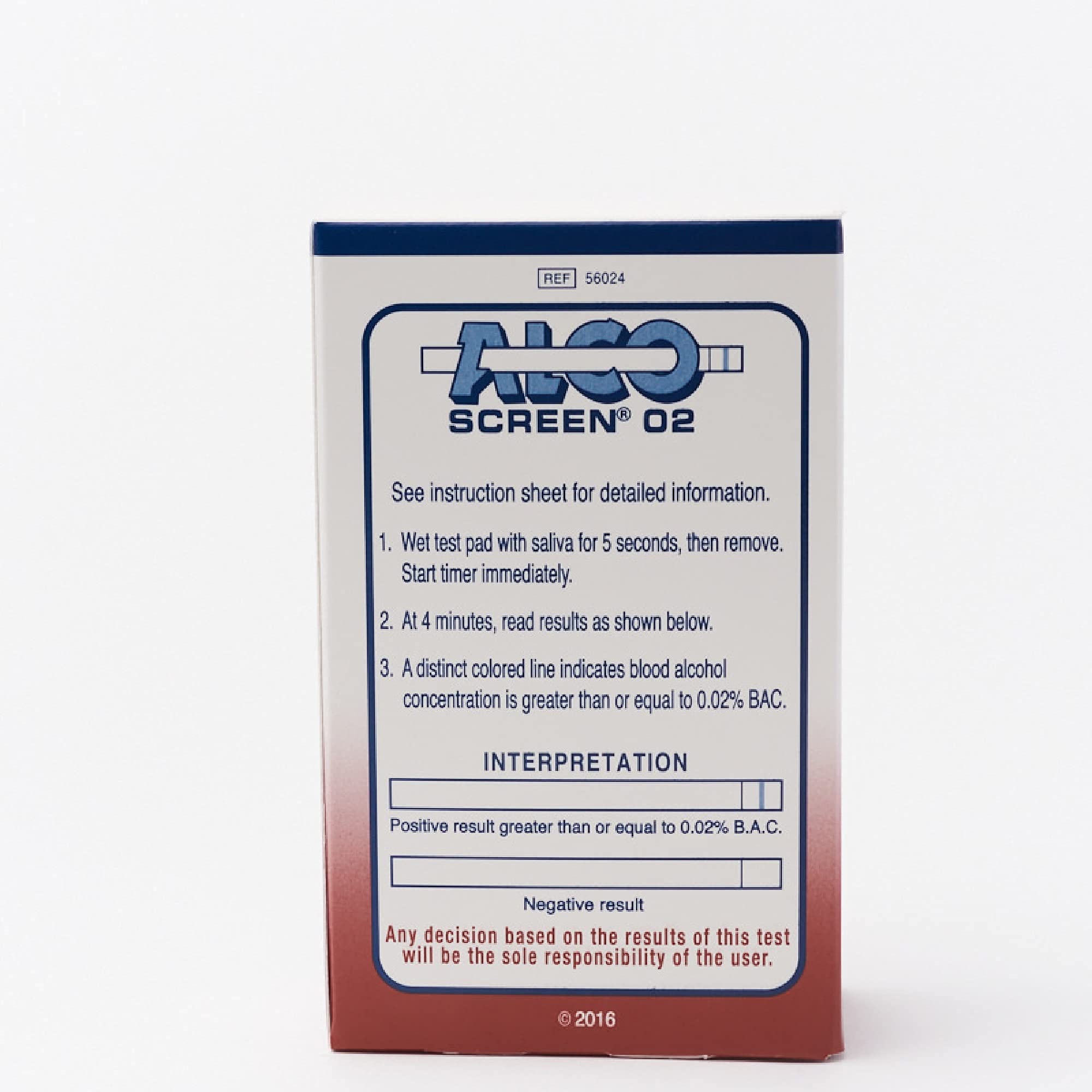 AlcoScreen pastille test – humidification rapide et lecture efficace.