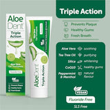 AloeDent Triple Action, huile d arbre à thé pour sensation de propreté.