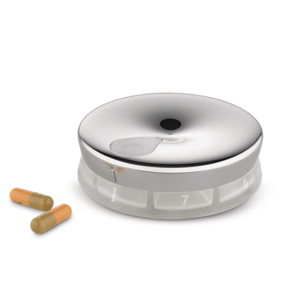 Alessi BM08 YoYo - boite-pilules miroir: rangement hebdomadaire pratique et design brillant